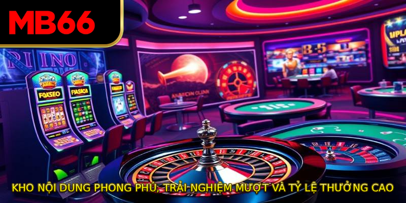 Kho nội dung phong phú, trải nghiệm mượt và tỷ lệ thưởng cao